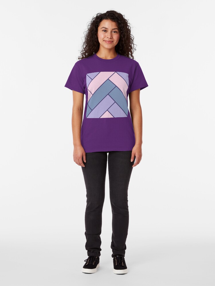 Alternate view of Geometric Pattern: Herringbone: Iris Classic T-Shirt