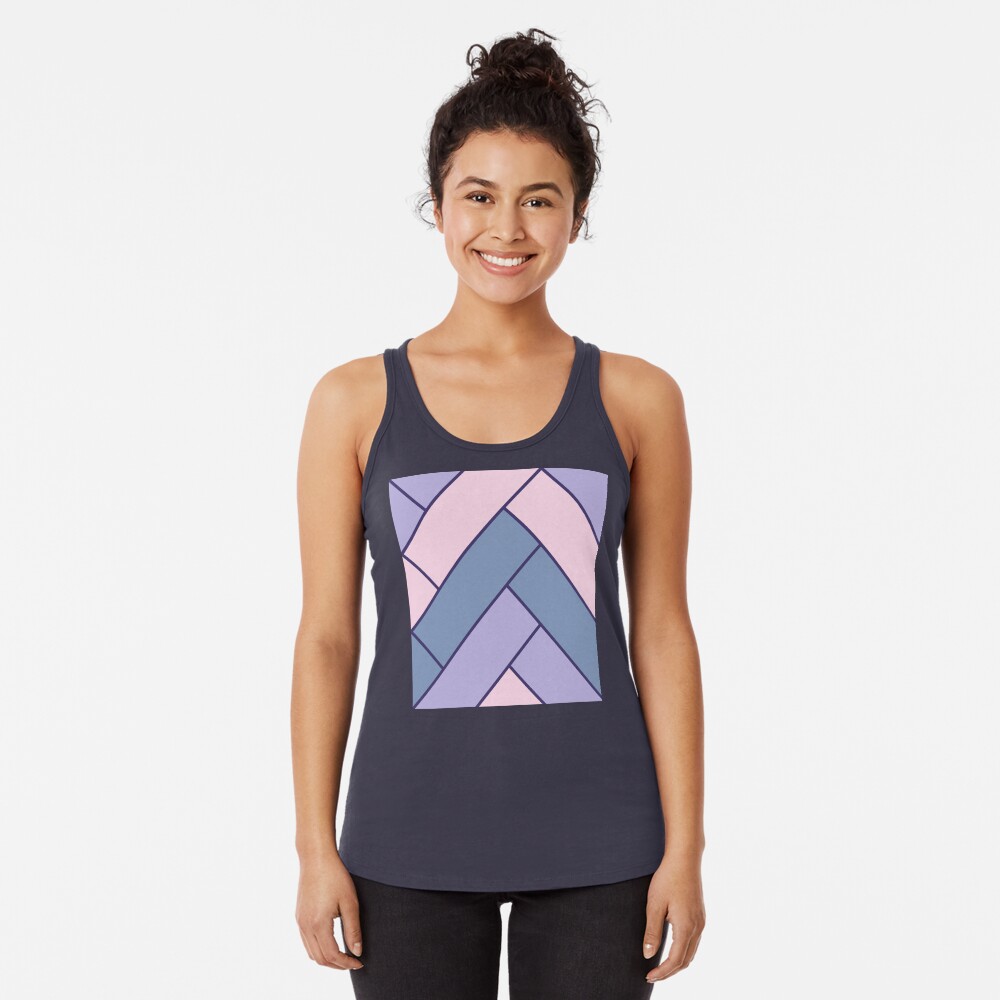 Geometric Pattern: Herringbone: Iris Racerback Tank Top