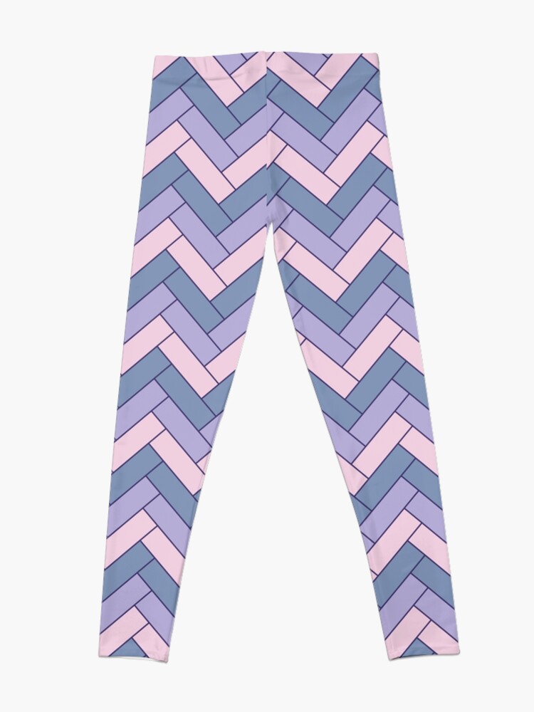 Alternate view of Geometric Pattern: Herringbone: Iris Leggings