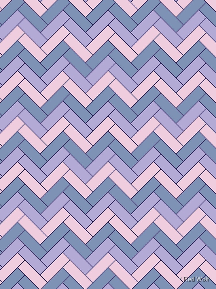 Geometric Pattern: Herringbone: Iris by redwolfoz