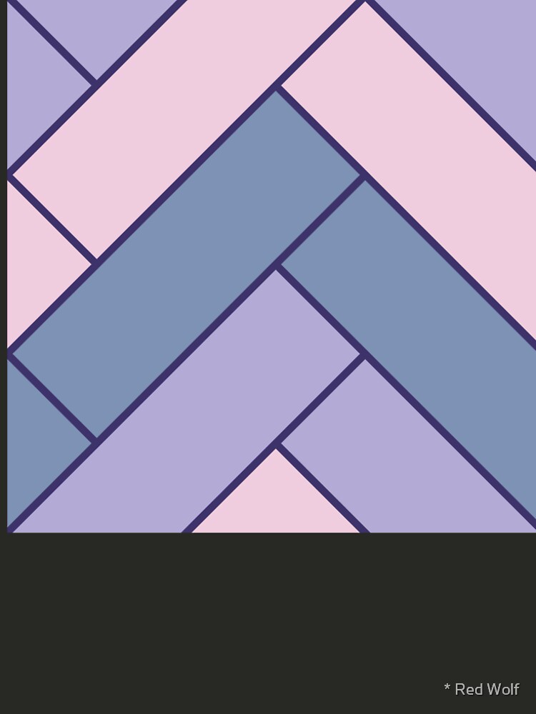 Geometric Pattern: Herringbone: Iris by redwolfoz