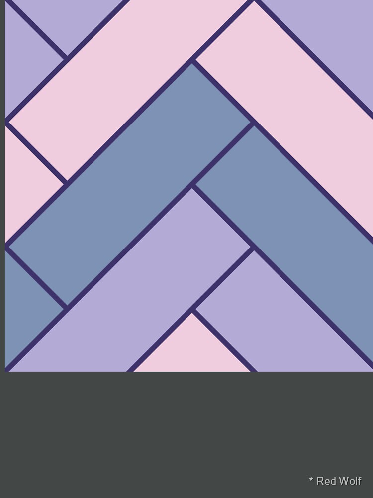 Geometric Pattern: Herringbone: Iris by redwolfoz