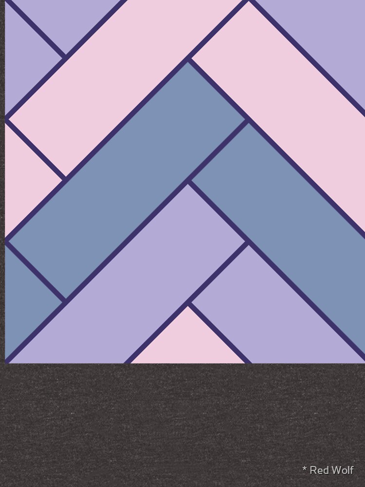 Geometric Pattern: Herringbone: Iris by redwolfoz