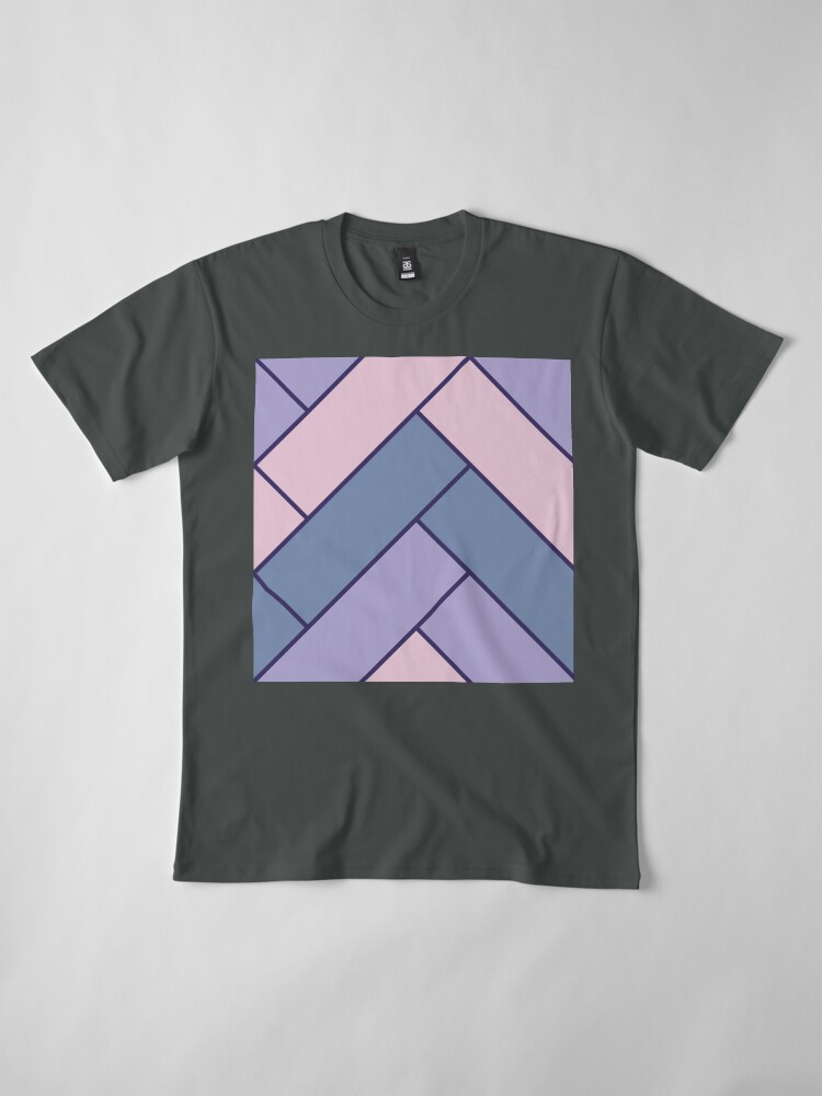 Alternate view of Geometric Pattern: Herringbone: Iris Premium T-Shirt