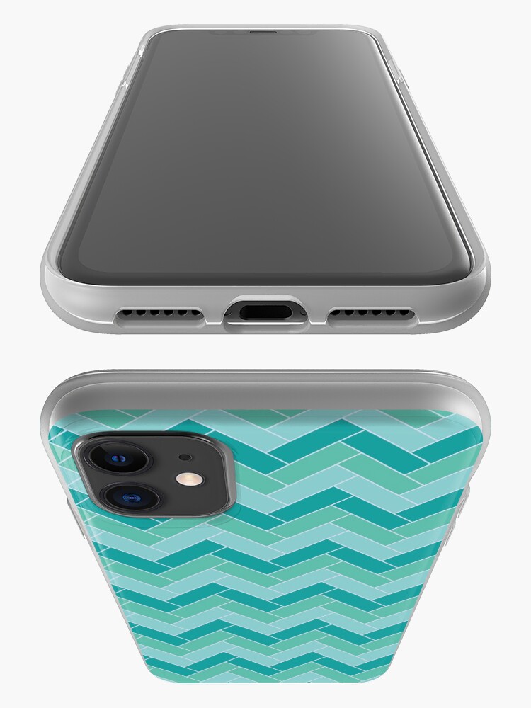 Alternate view of Geometric Pattern: Herringbone: Moss iPhone Case & Cover