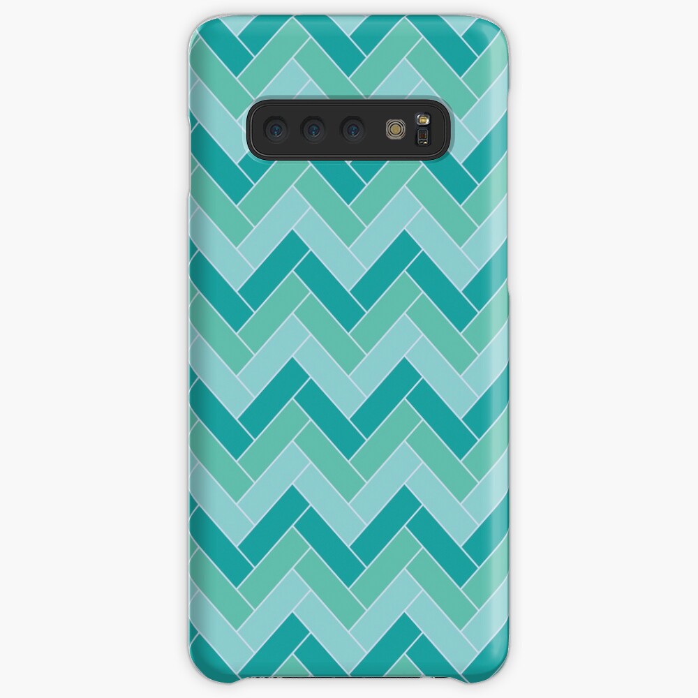 Geometric Pattern: Herringbone: Moss Case & Skin for Samsung Galaxy