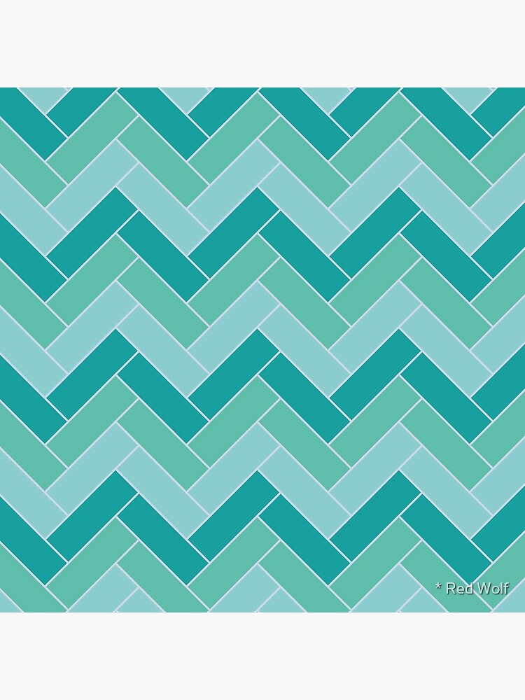 Geometric Pattern: Herringbone: Moss by redwolfoz