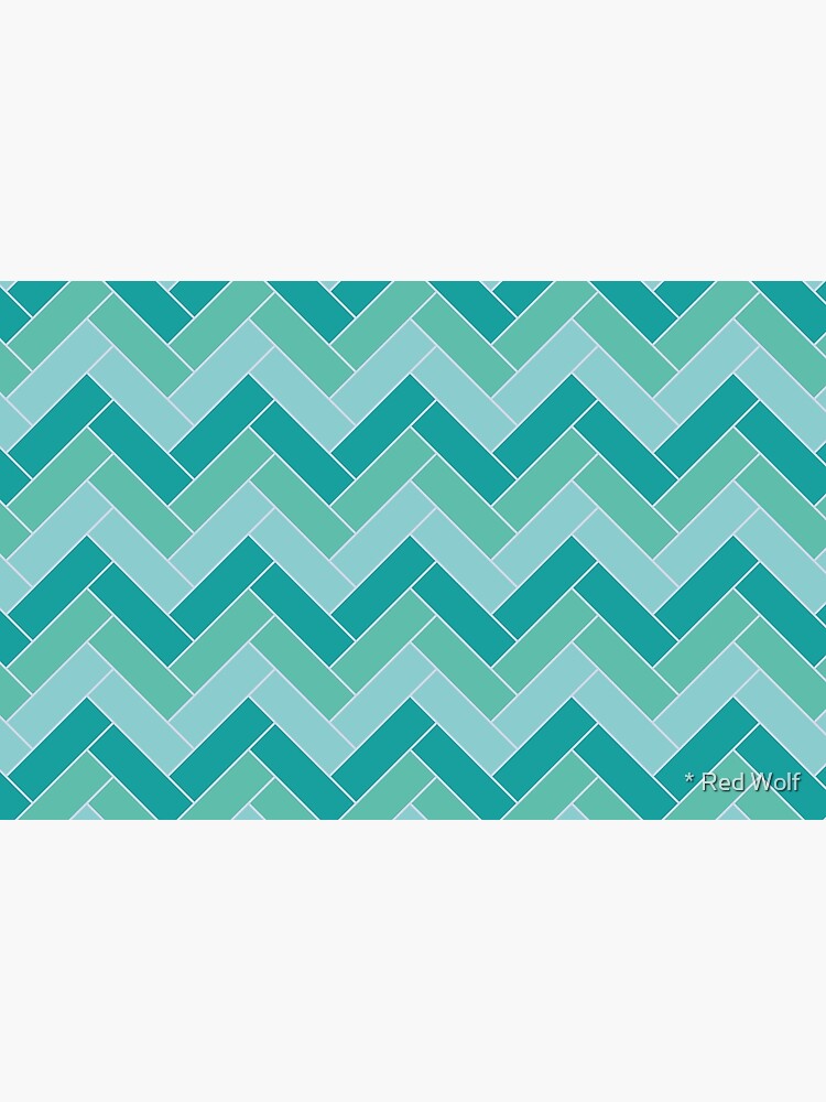 Geometric Pattern: Herringbone: Moss by redwolfoz