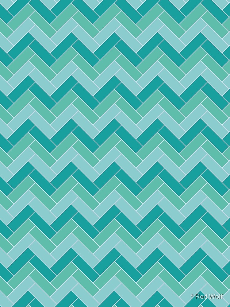 Geometric Pattern: Herringbone: Moss by redwolfoz