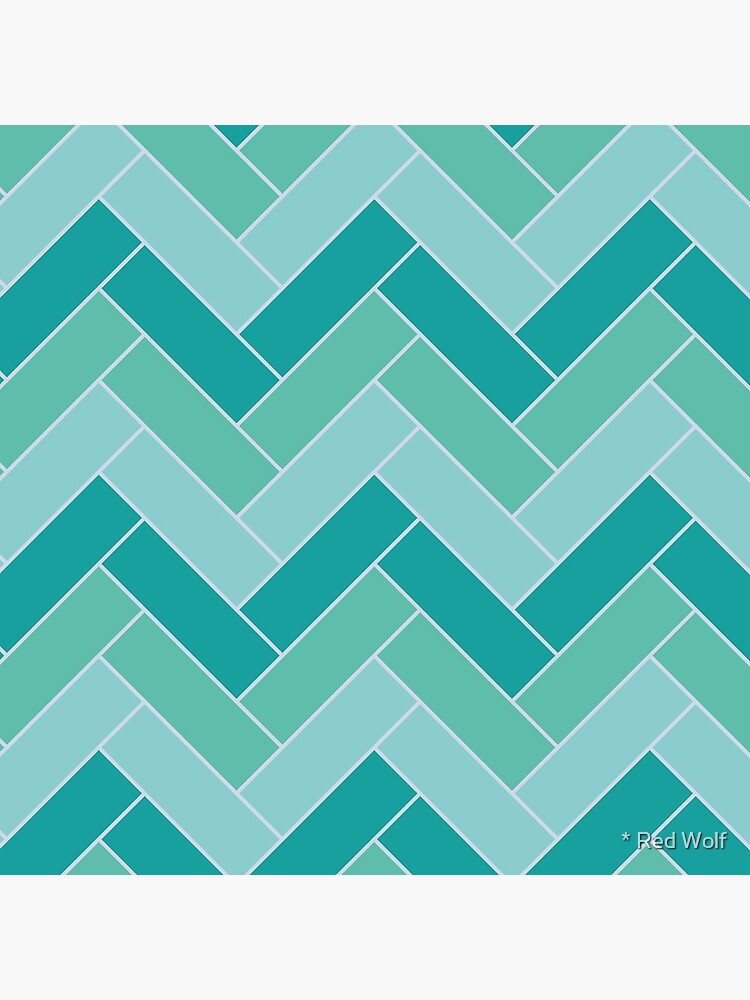 Geometric Pattern: Herringbone: Moss by redwolfoz