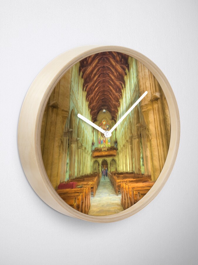 Alternate view of Sacred Heart (digital painting) Clock