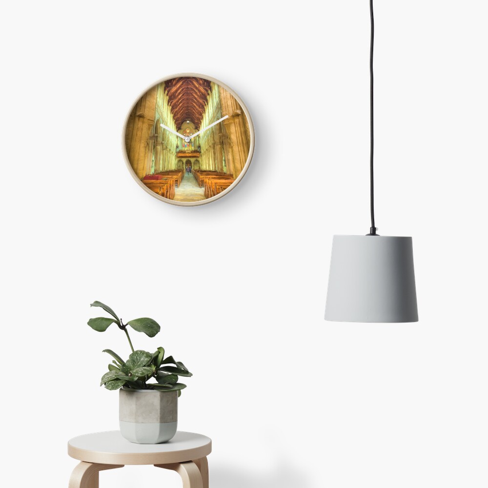 Sacred Heart (digital painting) Clock