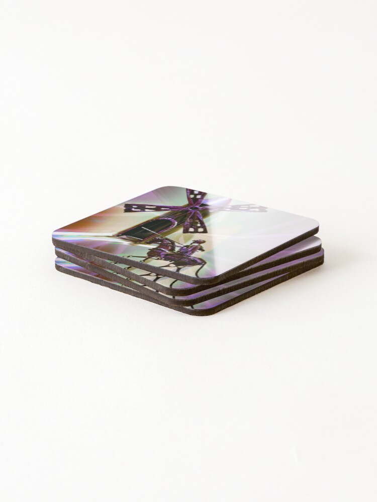 Alternate view of Don Quixote Tilting At Windmills II Coasters (Set of 4)