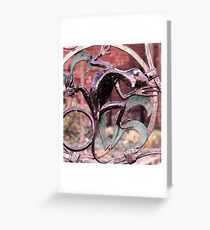 Iron Lizard de los Muertos Greeting Card