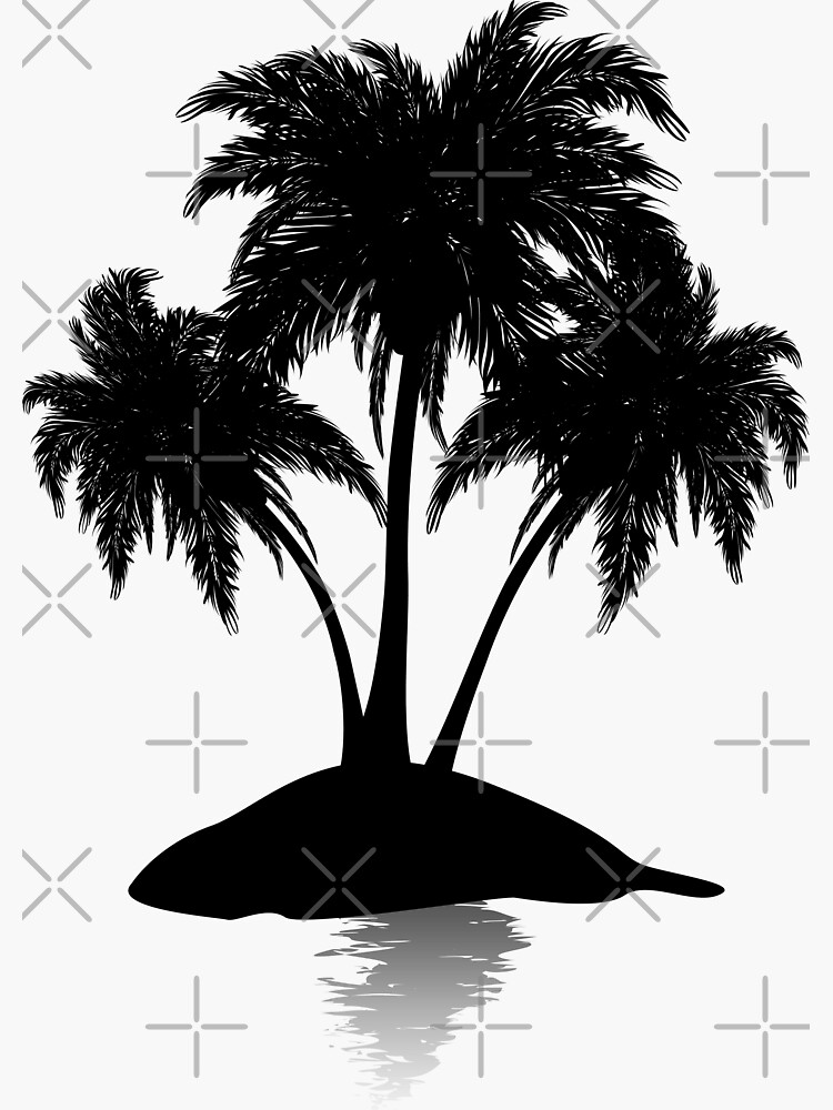 "Small island silhouette" Sticker by AnnArtshock | Redbubble