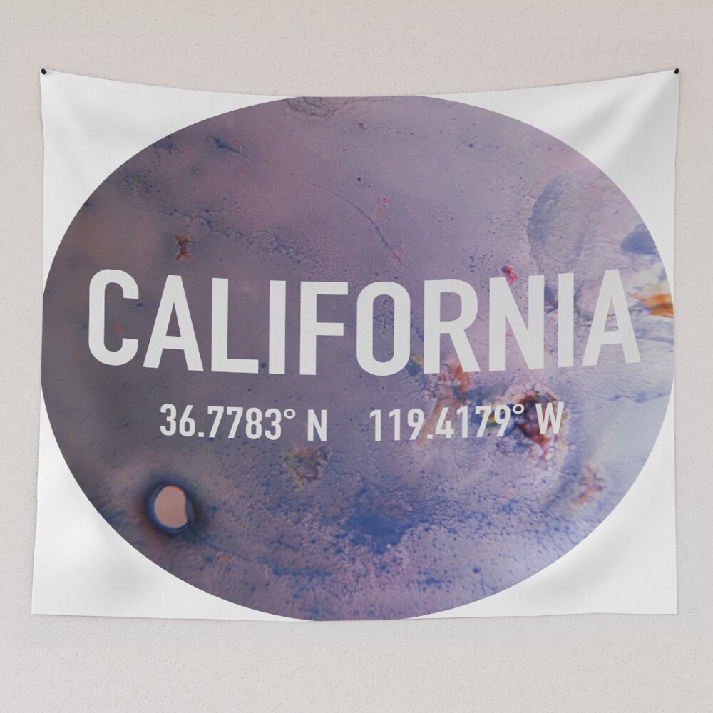 California Coordinates on a tapestry