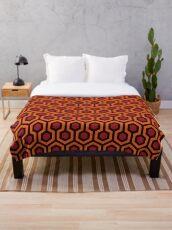 The Shining carpet VECTOR repeating floor pattern 237 overlook hotel Throw Blanket
