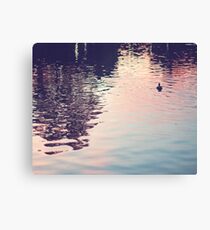 sunset in the water Canvas Print