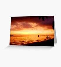 Lazy sunset Greeting Card