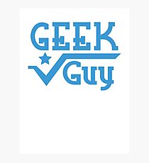Geek Guy cute nerdy geek design for men Photographic Print
