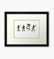 khaki kickflip Framed Print