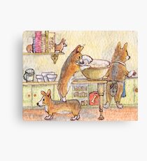 Hurry up! (before she catches us) Canvas Print