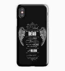 Don't blink. - White iPhone Case/Skin