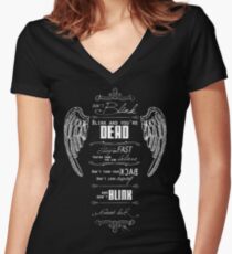 Don't blink. - White Women's Fitted V-Neck T-Shirt