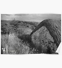 Old Thatch and Summer Grasslands - Killbegs, County Donegal. Poster