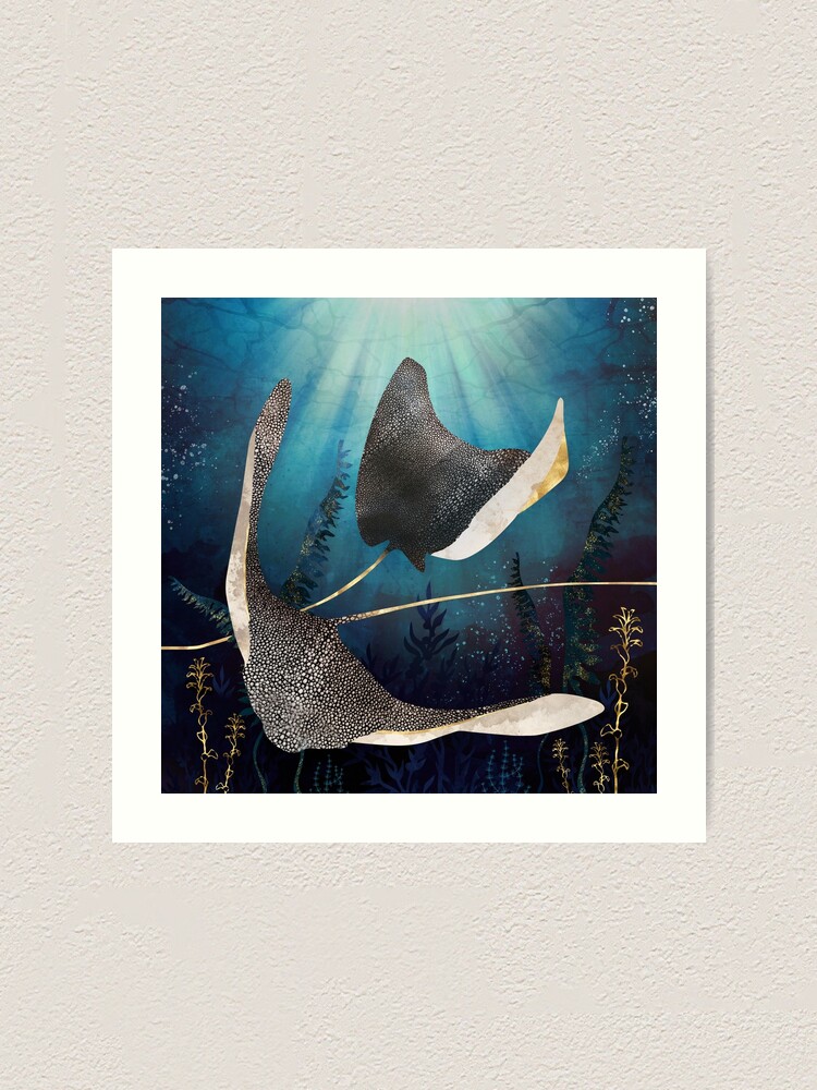 Alternate view of Metallic Stingray Art Print