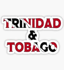Trinidad & Tobago Font With Flag Sticker