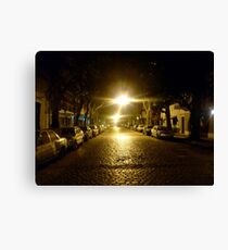 Street at night, street at light Canvas Print