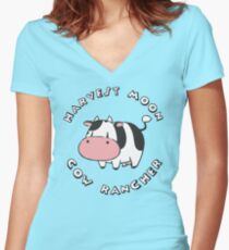 HARVEST MOON: COW RANCHER Women's Fitted V-Neck T-Shirt