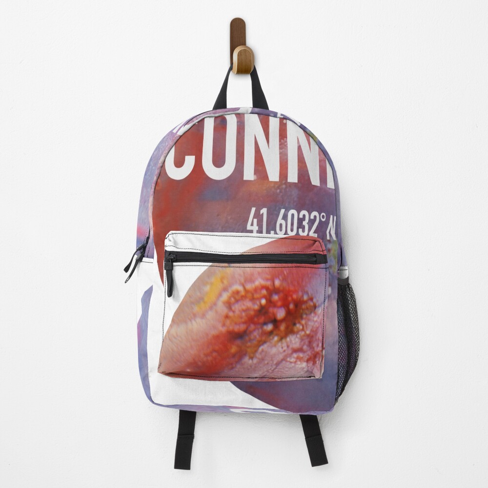 Connecticut Coordinates on a backpack