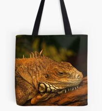 Green Iguana in deep thoughts Tote Bag