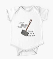 Thor Worthy Baby clothing - Only those worthy baby clothing Short Sleeve Baby One-Piece