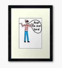 Wally's Here Framed Print