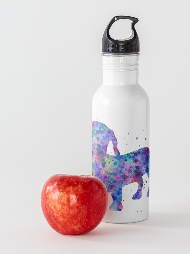 Alternate view of Dachshund, Dachshund dog, watercolor Dachshund Water Bottle