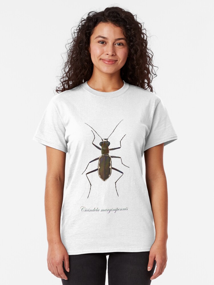 Alternate view of Cobblestone tiger beetle, Cicindela marginipennis Classic T-Shirt