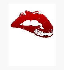 Lip Bite (Red) Fotodruck