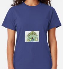 Birdhouse Watercolor digital Original art Classic T-Shirt