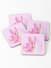 "You're doing a good job of handling everything" Gemstone Jackalope Coasters