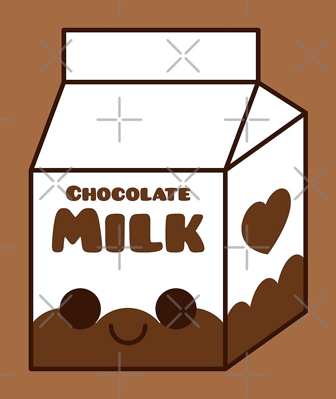Kawaii Chocolate Milk Carton By Kittybox Redbubble
