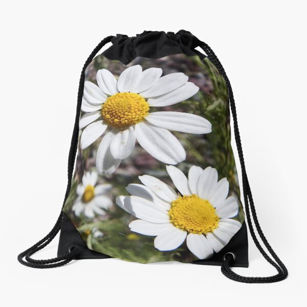 Mayweed wildflower Drawstring Bag