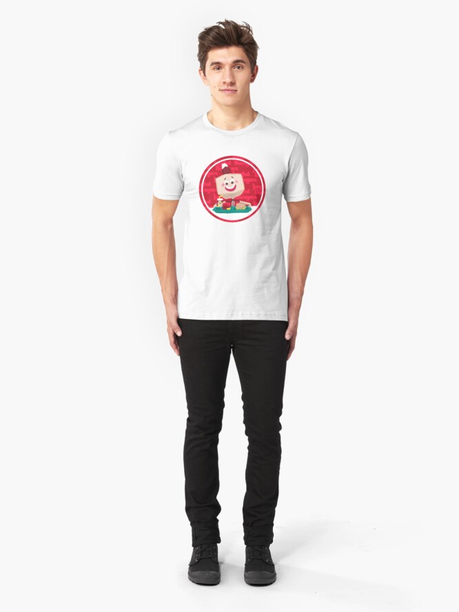 Alternate view of Larry the Joyful Burger Worker - The Amazing World of Gumball Slim Fit T-Shirt