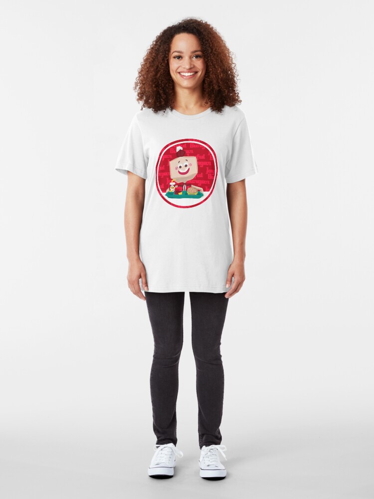 Alternate view of Larry the Joyful Burger Worker - The Amazing World of Gumball Slim Fit T-Shirt
