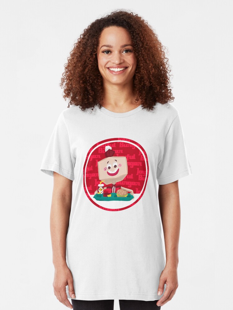 Alternate view of Larry the Joyful Burger Worker - The Amazing World of Gumball Slim Fit T-Shirt