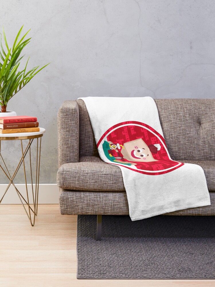 Alternate view of Larry the Joyful Burger Worker - The Amazing World of Gumball Throw Blanket