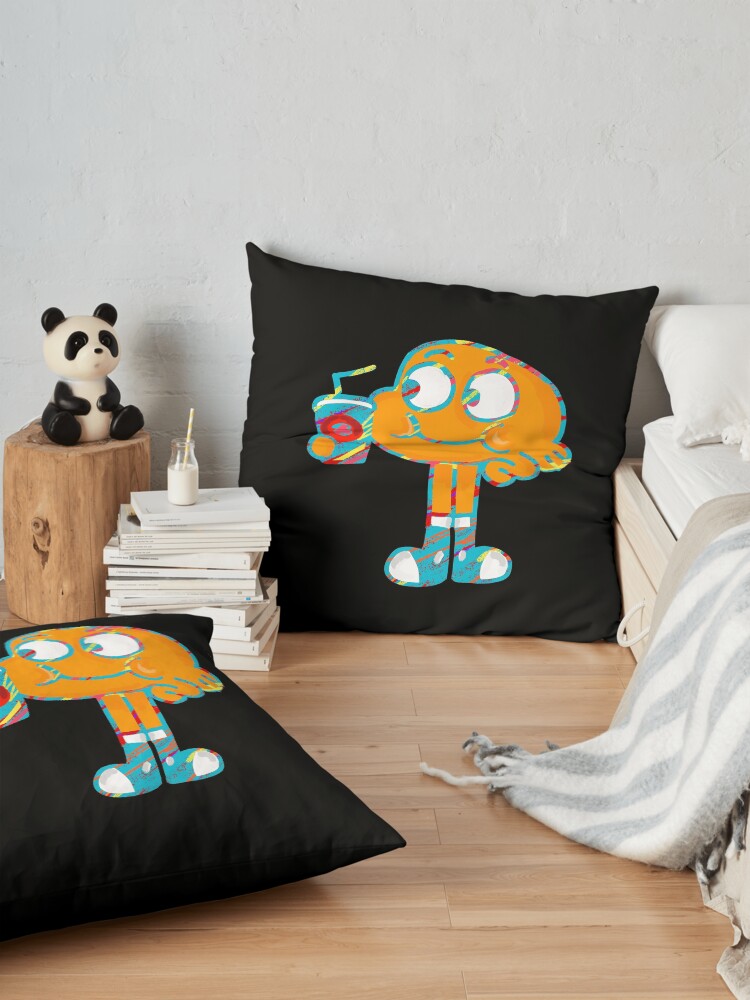Alternate view of Colorful Doodle Darwin - The Amazing World of Gumball Floor Pillow