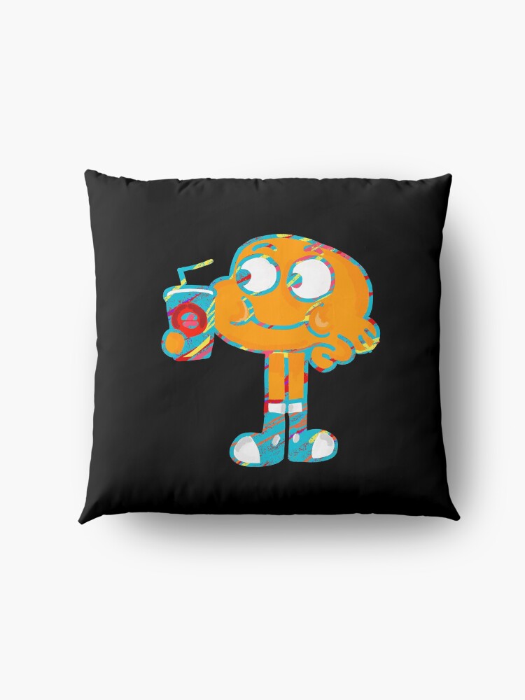 Alternate view of Colorful Doodle Darwin - The Amazing World of Gumball Floor Pillow